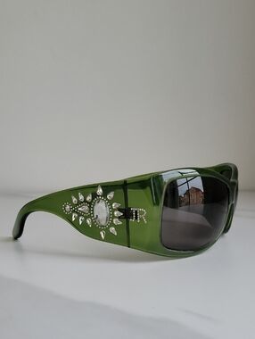 Vintage John Richmond Green Jeweled Sunglasses